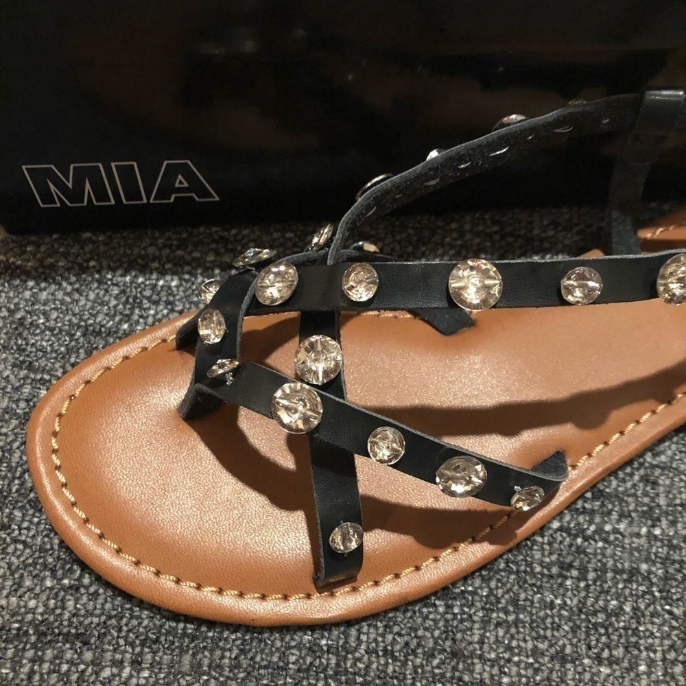 MIA Rhinestone Sandals - Picture 2 of 3
